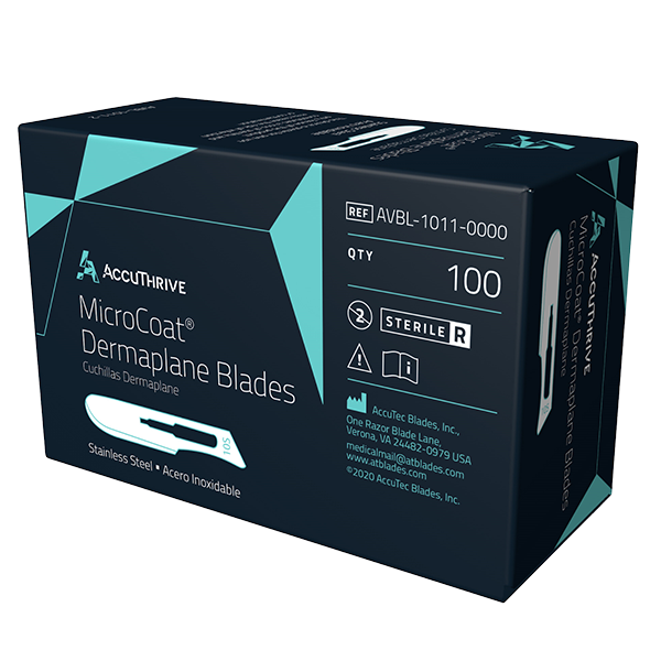 Dermaplaning Blade #10S (1 per Pouch, 100 Blades per Carton)