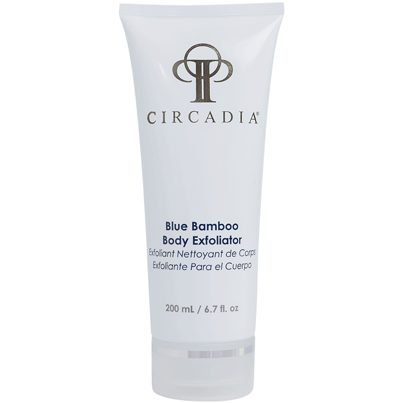 001024  Blue Bamboo Exfoliator For Body  6.7oz