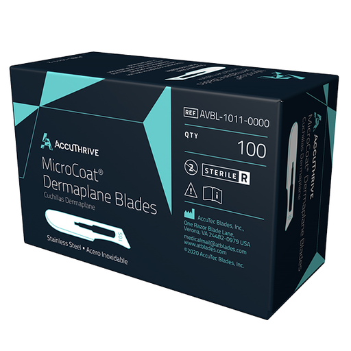 [Dermaplaning ] BladesAccuthrive #10S Sterile Surgical Blade, 100 Pack